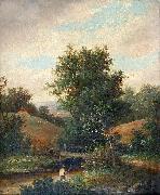 Fisherman on the River Bank William Yates